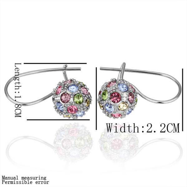 Wholesale Popular earring jewelry coloful Crystal Ball Earrings For Women elegant Party Wedding Jewelry  TGGPDE063 0