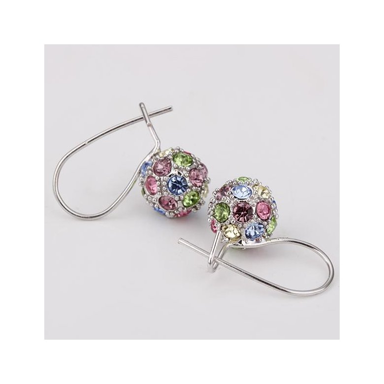 Wholesale Popular earring jewelry coloful Crystal Ball Earrings For Women elegant Party Wedding Jewelry  TGGPDE063 1