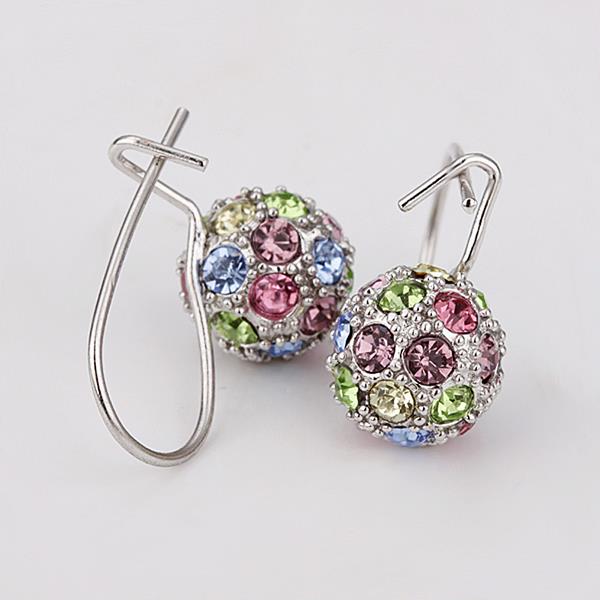Wholesale Popular earring jewelry coloful Crystal Ball Earrings For Women elegant Party Wedding Jewelry  TGGPDE063 2