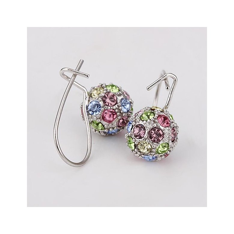 Wholesale Popular earring jewelry coloful Crystal Ball Earrings For Women elegant Party Wedding Jewelry  TGGPDE063 2