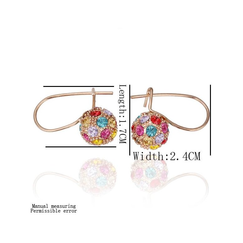 Wholesale Popular earring jewelry coloful Crystal Ball Earrings For Women elegant Party Wedding Jewelry  TGGPDE063 3