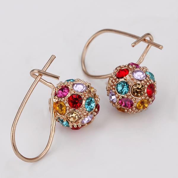 Wholesale Popular earring jewelry coloful Crystal Ball Earrings For Women elegant Party Wedding Jewelry  TGGPDE063 4