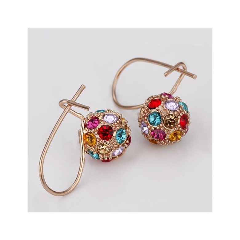 Wholesale Popular earring jewelry coloful Crystal Ball Earrings For Women elegant Party Wedding Jewelry  TGGPDE063 4