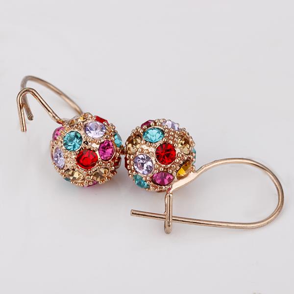 Wholesale Popular earring jewelry coloful Crystal Ball Earrings For Women elegant Party Wedding Jewelry  TGGPDE063 5