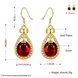 Wholesale Fashion classic Womens dangle Earrings Water Drop Shaped Red Stone CZ Gold Earrings For Woman Jewelry Dropshipping TGGPDE076 0 small