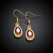 Wholesale Fashion classic Womens dangle Earrings Water Drop Shaped Red Stone CZ Gold Earrings For Woman Jewelry Dropshipping TGGPDE076 1 small