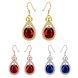 Wholesale Fashion classic Womens dangle Earrings Water Drop Shaped Red Stone CZ Gold Earrings For Woman Jewelry Dropshipping TGGPDE076 3 small