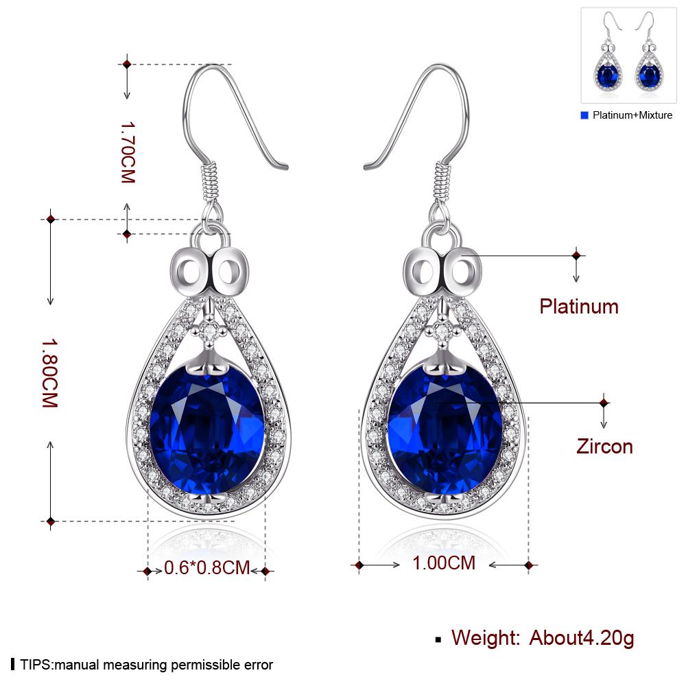 Wholesale Fashion classic Womens dangle Earrings Water Drop Shaped Red Stone CZ Gold Earrings For Woman Jewelry Dropshipping TGGPDE076 7