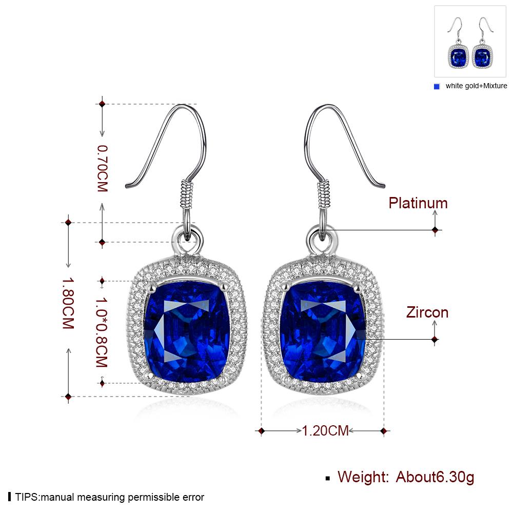 Wholesale Fashion classic Womens dangle Earrings big Red Stone CZ Gold Earrings For Woman Jewelry Dropshipping TGGPDE077 7