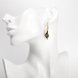 Wholesale Fashion Classic 24K Gold Plated Rhinestone Dangle Earring leaf shape black earring jewelry  TGGPDE087 3 small