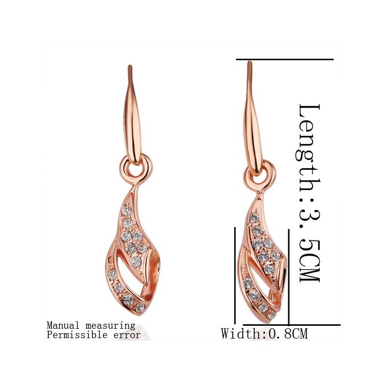 Wholesale Fashion jewelry China White Zircon Water Drop Earrings For Women Rose Gold Dangle Earrings Female Luxury Accessories TGGPDE101 0