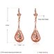 Wholesale New Unique Long Earrings Women Wedding Fine Cute Fine Jewelry Rose Gold Hollow Carving Vintage water drop Dangle Earrings TGGPDE105 0 small