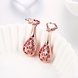 Wholesale New Unique Long Earrings Women Wedding Fine Cute Fine Jewelry Rose Gold Hollow Carving Vintage water drop Dangle Earrings TGGPDE105 3 small