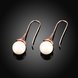 Wholesale Elegant Round Imitation Pearl Dangle Earrings rose gold Dazzling Women Engagement Wedding Graceful Accessories Fashion Earrings TGGPDE106 0 small