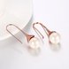 Wholesale Elegant Round Imitation Pearl Dangle Earrings rose gold Dazzling Women Engagement Wedding Graceful Accessories Fashion Earrings TGGPDE106 3 small