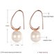 Wholesale Elegant Round Imitation Pearl Dangle Earrings rose gold Dazzling Women Engagement Wedding Graceful Accessories Fashion Earrings TGGPDE107 1 small