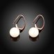 Wholesale Elegant Round Imitation Pearl Dangle Earrings rose gold Dazzling Women Engagement Wedding Graceful Accessories Fashion Earrings TGGPDE107 2 small