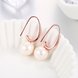 Wholesale Elegant Round Imitation Pearl Dangle Earrings rose gold Dazzling Women Engagement Wedding Graceful Accessories Fashion Earrings TGGPDE107 4 small