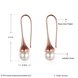 Wholesale Elegant Round Imitation Pearl Dangle Earrings rose gold Dazzling Women Engagement Wedding Graceful Accessories Fashion Earrings TGGPDE108 0 small
