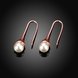 Wholesale Elegant Round Imitation Pearl Dangle Earrings rose gold Dazzling Women Engagement Wedding Graceful Accessories Fashion Earrings TGGPDE108 1 small