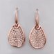 Wholesale Trendy Rose Gold Plated Rhinestone zircon water drop Dangle Earring delicate high quality earring for women wedding jewelry   TGGPDE009 0 small