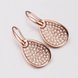 Wholesale Trendy Rose Gold Plated Rhinestone zircon water drop Dangle Earring delicate high quality earring for women wedding jewelry   TGGPDE009 2 small