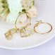 Wholesale Trendy elegant 24K Gold Heart Rhinestone Dangle Earring Dazzling Women Wedding Graceful Accessories Fashion Earrings  TGGPDE132 1 small