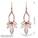 Wholesale Classic Rose Gold Leaf Czech Rhinestone Dangle Earring Delicate Micro Inlaid Cubic Zircon Earrings Bride Wedding Jewelry TGGPDE012 0 small