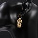Wholesale Gold Color Carve patterns zircon Women Dangle Earrings Elegant Lady Female wedding Party Jewelry TGGPDE174 3 small
