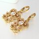 Wholesale Gold Color Carve patterns zircon Women Dangle Earrings Elegant Lady Female wedding Party Jewelry TGGPDE174 4 small
