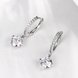 Wholesale  New Trendy Luxury Silver Color Drop Earring Wedding Bridal Accessories Shine Zircon Stone Elegant Women Jewelry TGGPDE189 1 small