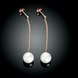 Wholesale New Fashion rose gold earring white pearl Long Earrings romantic Cute for Women Wedding fine Jewelry TGGPDE019 1 small