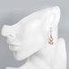 Wholesale Fashion simple Zirconia dangle Earrings rose Gold Color Plated 8 Shape Geometric Earrings for Women Jewelry Gifts TGGPDE003 4 small