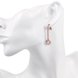 Wholesale New Fashion rose gold heart shape white zircon Long Earrings romantic Cute Dangle Earrings Women Wedding fine Jewelry TGGPDE023 2 small