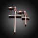 Wholesale Cross Earrings for Women rose Gold Color high quality zircon Earrings hot selling Religious Jewelry TGGPDE028 3 small