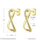 Wholesale Romantic 24k Gold  Geometric White CZ Dangle Earring delicate Modern Jewelry Gift TGGPDE029 0 small