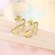 Wholesale Romantic 24k Gold  Geometric White CZ Dangle Earring delicate Modern Jewelry Gift TGGPDE029 3 small