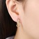 Wholesale Romantic 24k Gold  Geometric White CZ Dangle Earring delicate Modern Jewelry Gift TGGPDE029 4 small