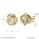 Wholesale Trendy 24K Gold Plated White CZ Stud Earring Romantic Infinite love with Crystal Earring for Wedding Brand Jewelry Gift TGGPE103 0 small