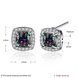 Wholesale Luxury popular Crystal Black Zircon Stone Earrings Square Earrings Silver Color Wedding Earrings For Women TGGPE006 0 small