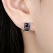 Wholesale Luxury popular Crystal Black Zircon Stone Earrings Multicolour Square Earrings Silver Color Wedding Earrings For Women TGGPE008 4 small