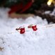 Wholesale Popular Christmas Earrings Series Simple Christmas Stocking Earrings cute Alloy Oil Drop Snowflake Ear Stud rose gold TGGPE271 3 small