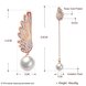 Wholesale Classic Gold Christmas Wing Stud Earring Fashion Ladies Simple Asymmetric Angel Wings Pearls Drop woman Earrings TGGPE285 4 small