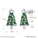 Wholesale Popular cute Gold green Christmas Tree Stud Earring Crystal star Earrings For Women Fine Jewelry Earrings Present TGGPE306 4 small