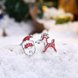 Wholesale Classic Platinum Christmas Santa Claus Deer Stud Earring TGGPE314 3 small