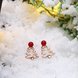 Wholesale Classic rose gold hollow out Christmas Tree Stud Earring For Women Fine Jewelry Earrings Present TGGPE320 1 small