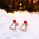 Wholesale Classic rose gold hollow out Christmas Tree Stud Earring For Women Fine Jewelry Earrings Present TGGPE320 3 small