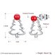 Wholesale Classic Platinum hollow out Christmas Tree Stud Earring For Women Fine Jewelry Earrings Present TGGPE324 4 small