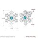 Wholesale Trendy cubic Zirconia silver color Snowflake Christmas Earrings luxury Fashion Blue Cz Crystal Earrings For Women Jewelry  TGGPE333 4 small