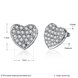 Wholesale Trendy Platinum Heart shape Stud Earring classic sparkling crystal Cubic Zircon Earrings high Quality jewelry wholesale TGGPE115 0 small